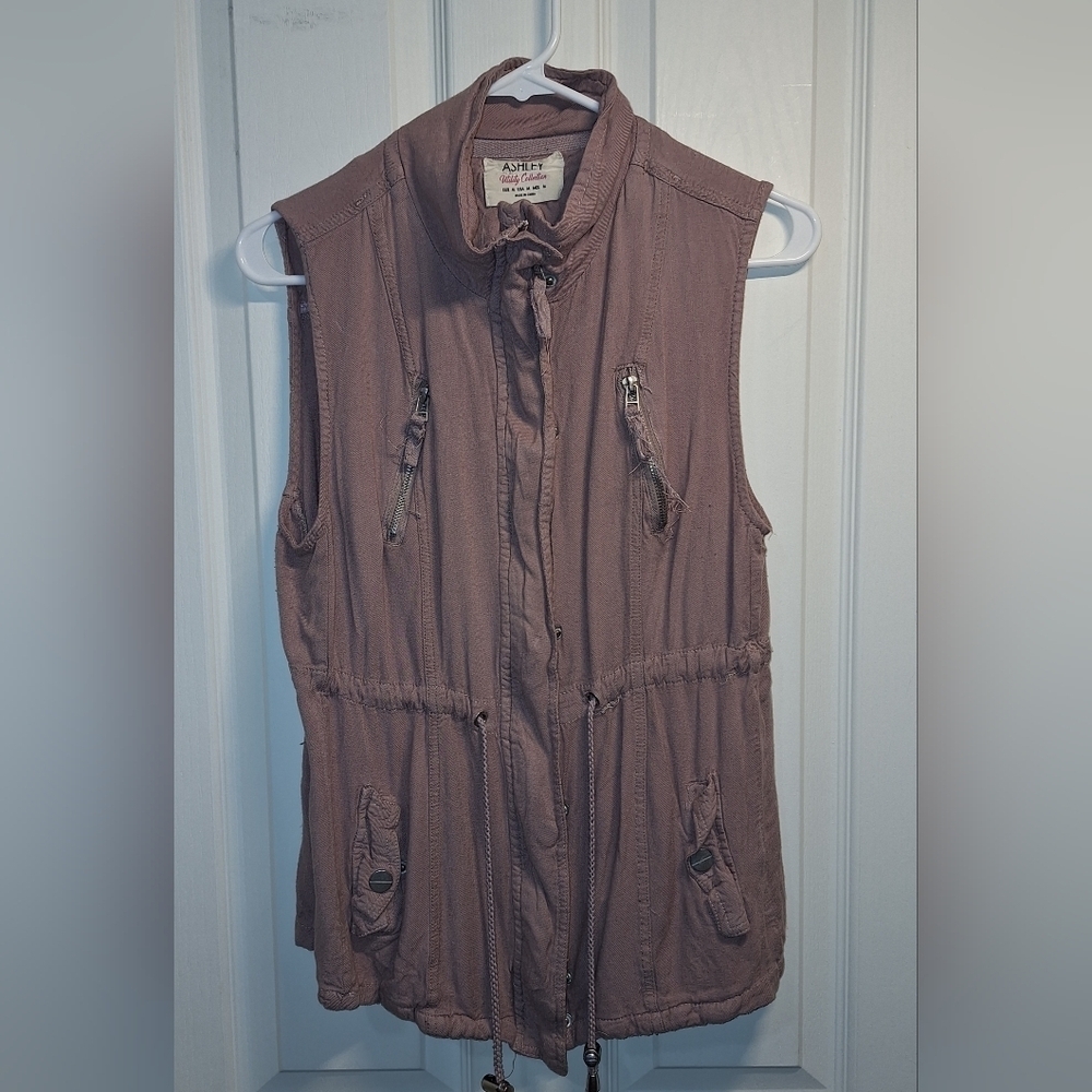 Ashley By 26 International Mauve Utility Vest Medium
